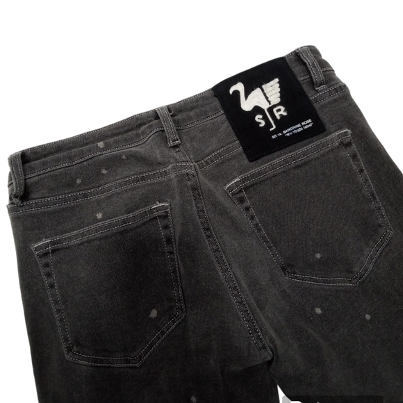 SR VS Sandrine Rose - The Virgin Label Polka Jeans - Grey Black Size 27 - Picture 9 of 10